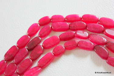 Maroon Red Oval Bean Shaped Glass Beads